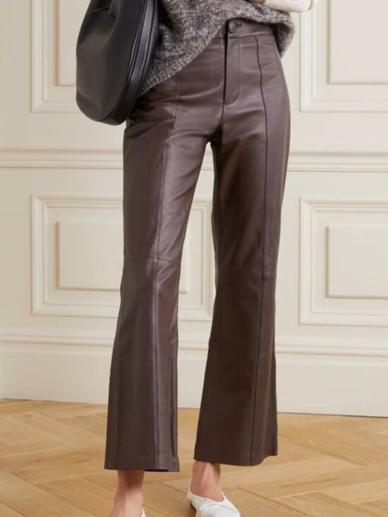 NWOT VINCE Leather flared pants- extremely soft!!! - Picture 2 of 16
